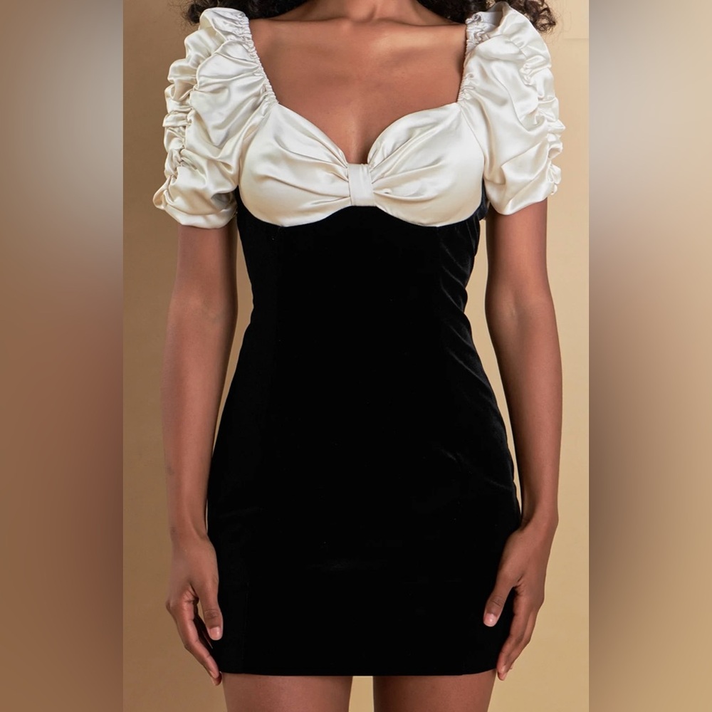BW Satin & Velvet Mini Dress
